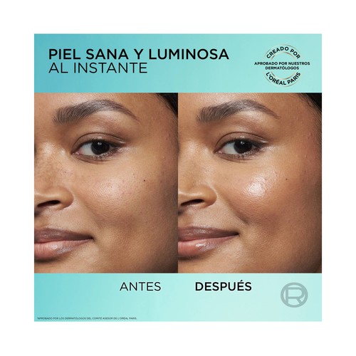 L´ORÉAL PARIS Bright reveal tono claro Fluido facial antimanchas con Niacinamida y FPS 50+ 50 ml.