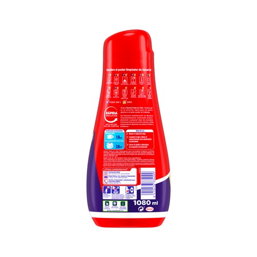 SOMAT Detergente para lavavajillas en gel, Todo en 1 60 lav. 1080 ml.