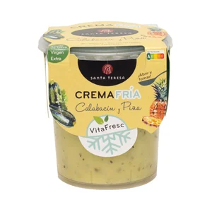 SANTA TERESA Crema fría de calabacín y piña, lista para tomar SANTA TERESA 400 ml.