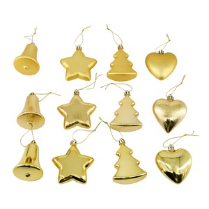 Imagen de Colgante figuras 3D Dorado: Estrella, Corazón, Árbol, Campana modelos surtidos decoración Navidad, ACTUEL