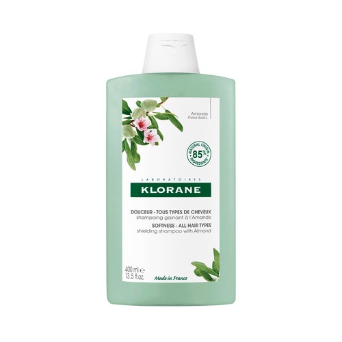 KLORANE Champú envolvente a la almendra, para todo tipo de cabellos 400 ml.