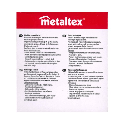 Molde para hamburguesas METALTEX.