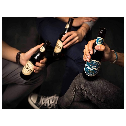 MAHOU BARRICA Cerveza rubia Premium de barrica matices de madera 33 cl