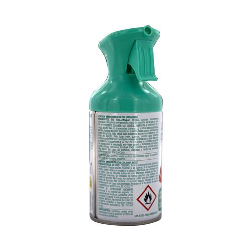 PRODUCTO ALCAMPO Ambientador en spray con aroma a colónia de bebe 250 ml.