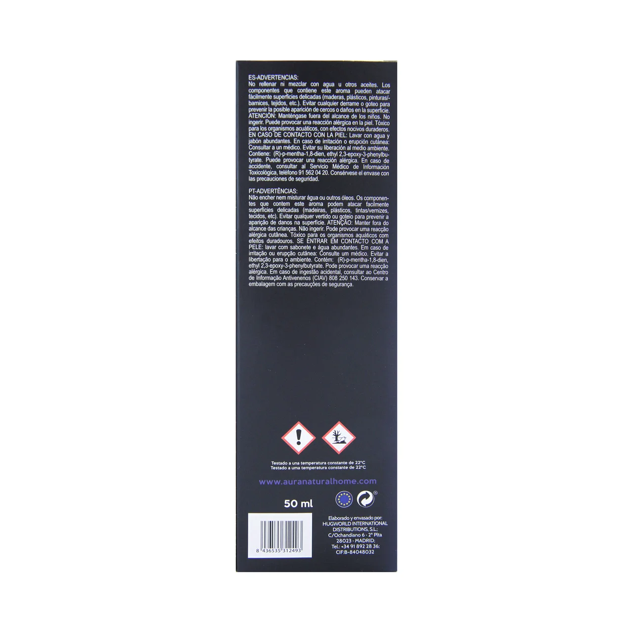 AURA Ambientador de varillas con aroma a frutas AURA 50 ml..