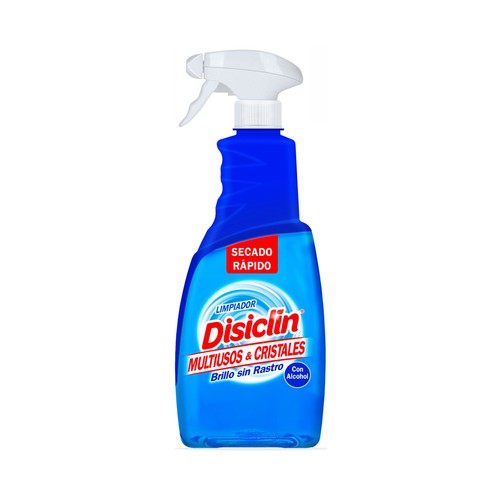 DISICLIN Limpiador multiusos y cristales, con secado rápido, 750 ml.