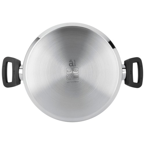 Olla cuscusera de acero inoxidable con tapa apta para inducción, 24cm. ACTUEL.