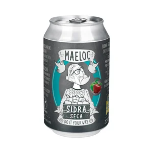 MAELOC Cider seca de manzana cosechadas en Galicia lata de 33 cl.