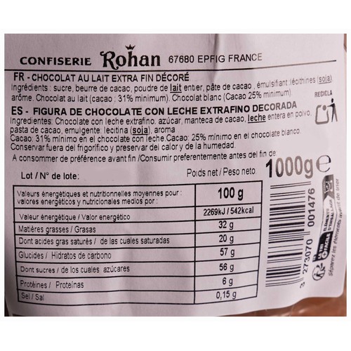 ROHAN Huevo de Pascua decorado Chocolate 1 kg.