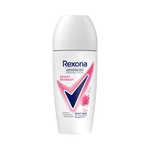 REXONA Advanced protection bright bouquet Desodorante roll on para mujer sin alcohol y con aroma floral 50 ml.