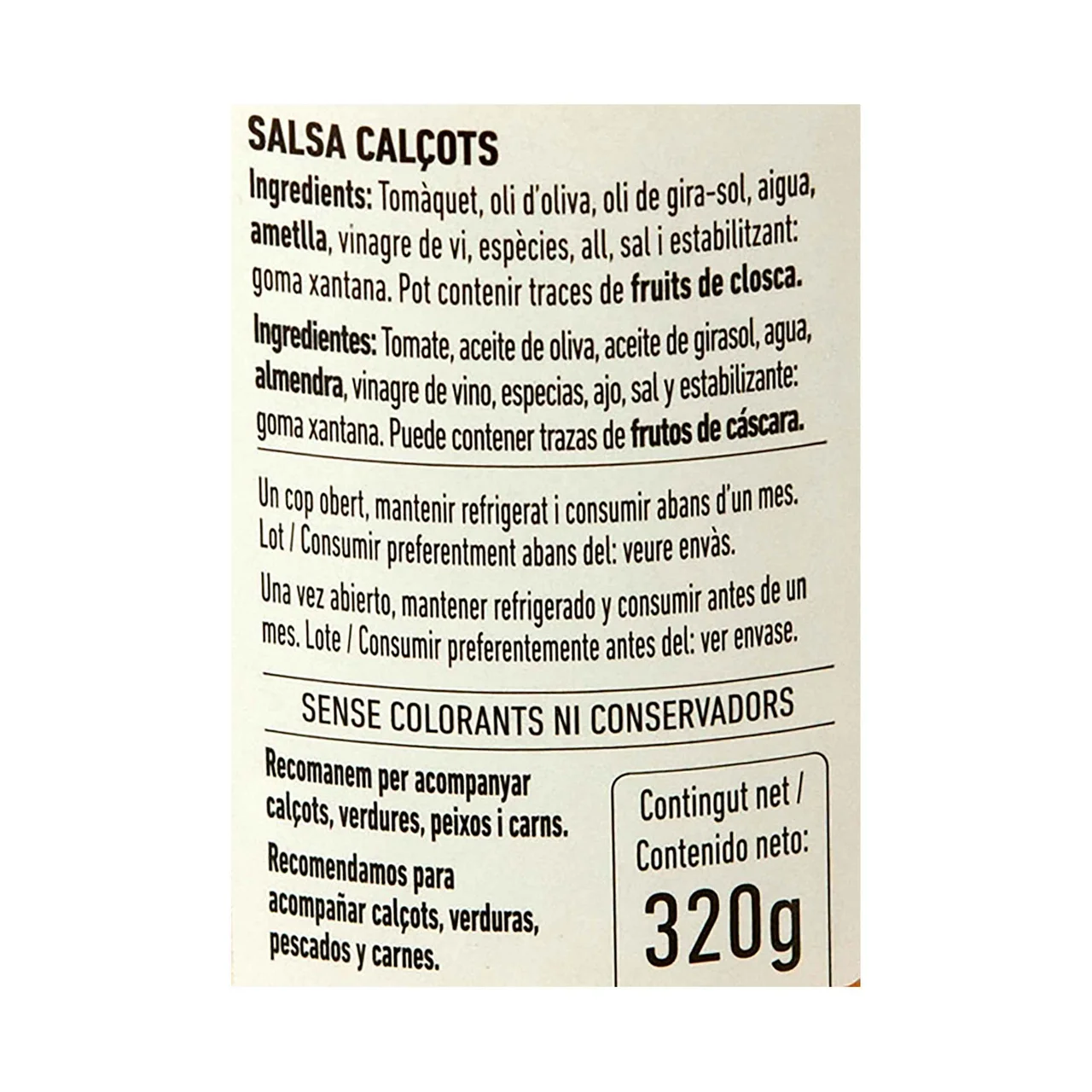 Salsa romesco especial calçots 385 g.