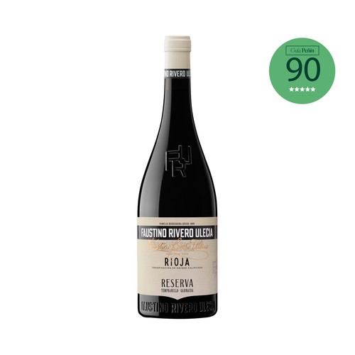 FAUSTINO RIVERO ULECIA Vino tinto reserva con D.O. Ca. Rioja botella 75 cl.