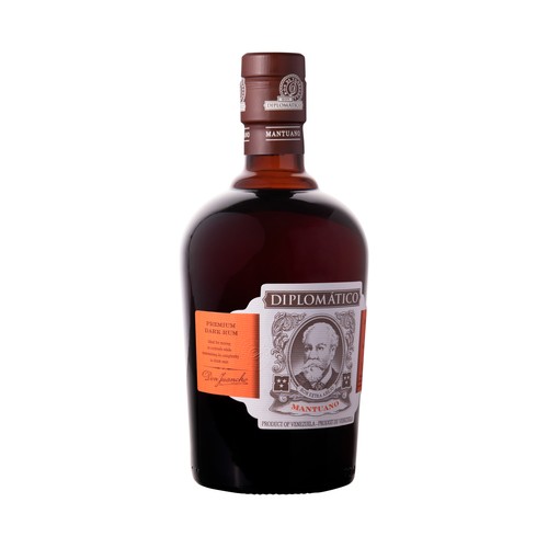 DIPLOMÁTICO Mantuano Ron extra añejo elaborado en Venezuela botella 70 cl.