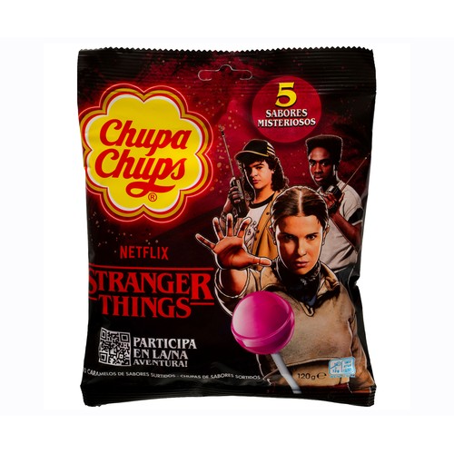 CHUPA CHUPS Caramelo con palo Strangers right side up 120 g.