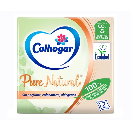 COLHOGAR Servilletas pure natural 100 uds.