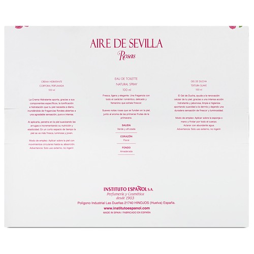 AIRE DE SEVILLA Rosas Estuche de colonia para mujer.