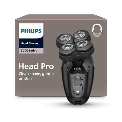 Afeitadora cabeza PHILIPS Head Shaver Pro 5000 HS5980/15, cuchillas Comfortcut, cabezales flexible 360º