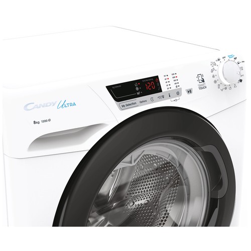 Lavadora CANDY HCU1282DWB4/1-S 8KG, clasificación energética: B, 1200RPM, H: 85cm, A: 60cm, F: 53cm.