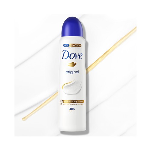 DOVE Original Desodorante en spray para mujer sin alcohol y protección antitranspirante hasta 48 horas 200 ml.