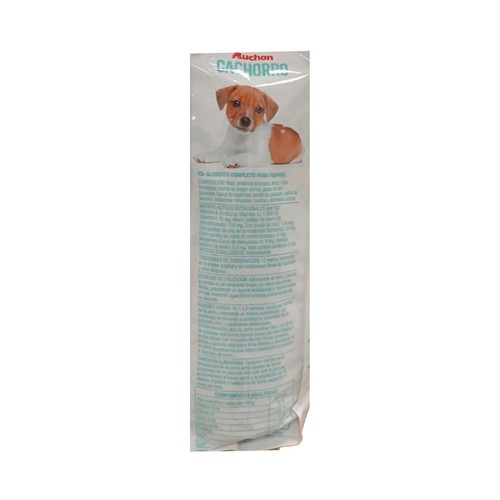 PRODUCTO ALCAMPO Pienso para perros cachorros a base de carne y cereales 4 kg.