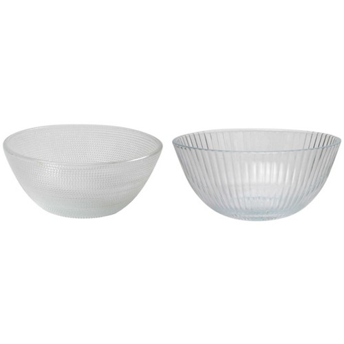 Bol 30cl vidrio, en relieve puntos o rayas. ACTUEL