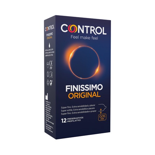 Preservativos lubricados, finos y con un ajuste perfecto CONTROL Finissimo Senso 12 uds.