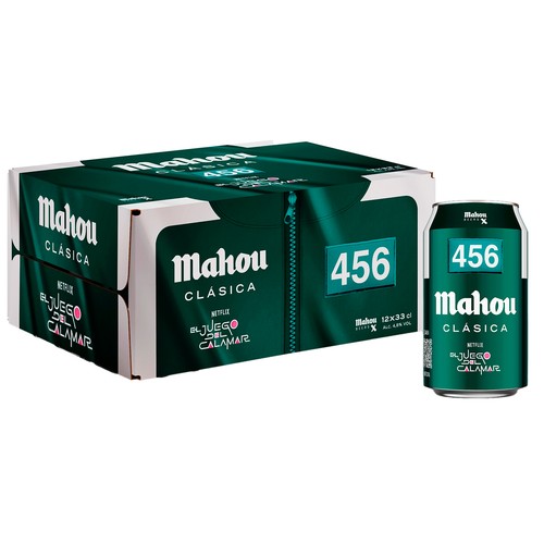 Cervezas Clásicas MAHOU pack de 12 latas de 33 centilitros