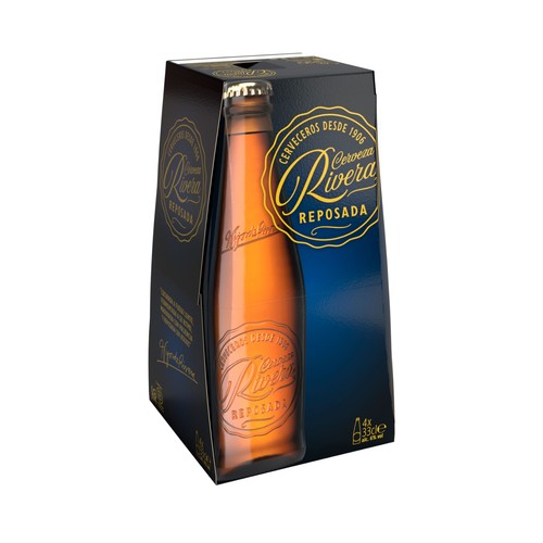 RIVERA REPOSADA Cerveza reposada pack 4 botellas x 330ml 