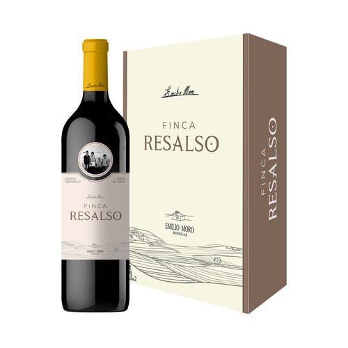 FINCA RESALSO de Emilio Moro Estuche con 2 botellas de vino tinto roble con D.O. Ribera del Duero.