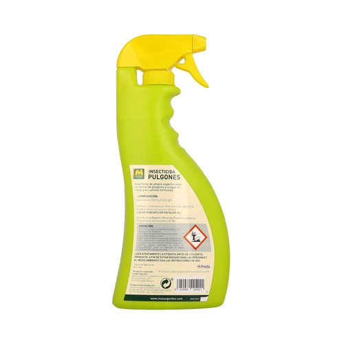 Spray de 750 mililitros de insecticida específico para pulgones y orugas MASSÓ GARDEN.