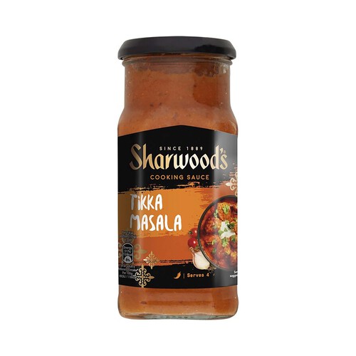 SHARWOOD'S Salsa tikka masala SHARWOOD'S frasco de 420 g.