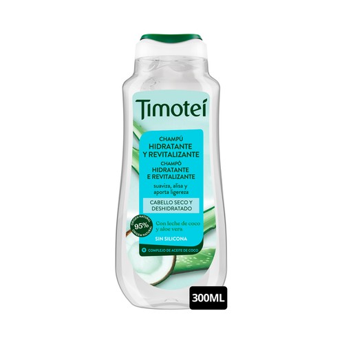 TIMOTEI Champú hidratante y revitalizante para cabellos secos y deshidratados 300 ml.