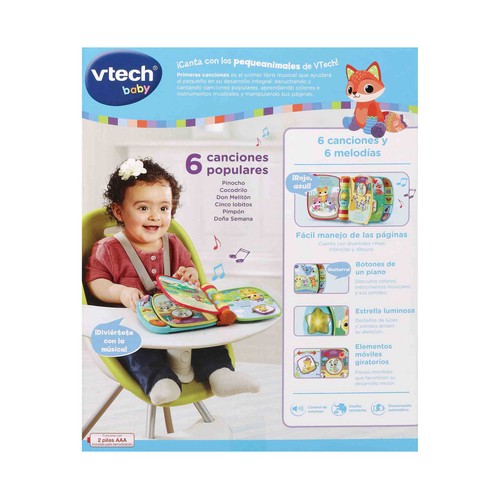 Primeras canciones Libro interactivo para bebés VTech Baby. Edad recomendada desde 6-36 meses