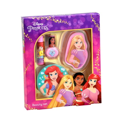 DISNYE Princess Estuche con bálsamo labial, pintauñas y colorete.