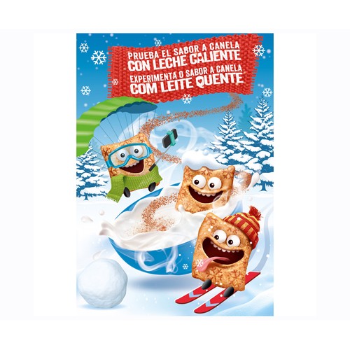 NESTLÉ CINI MINIS Cereales de trigo y arroz con sabor a canela 375 g.