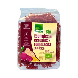 CAMPOMAR NATUR Bio Espirales de cereales y remolacha ecológica 250 g.