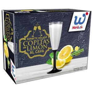 NORDWIK Copitas con sorbete helado de limón (con zumo de limón natural) al cava NORDWIK 6 x 95 ml.