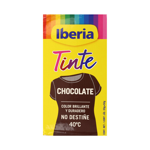 IBERIA Tinte para ropa de color chocolate (permite teñir a baja temperatura 40ª) IBERIA 1 ud.