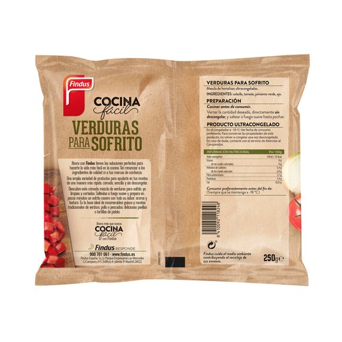 FINDUS Verduras para hacer sofrito FINDUS 250 g.