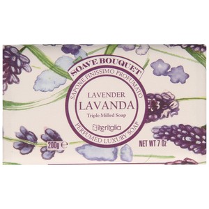 ITERITALIA Pastilla de jabón de origen vegetal y con aroma a lavanda ITERITALIA Soave bouquet 200 g.