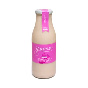 YARANZA Kéfir batido cremoso con fresas elaborado con leche fresca de vaca 500 g.