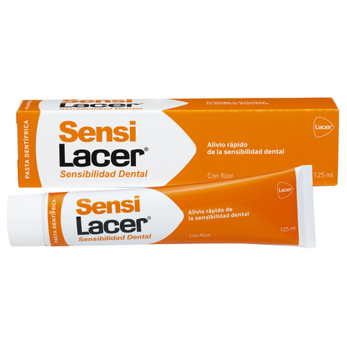 LACER Pasta de dientes para la mejora de la sensibilidad dental con flúor LACER Sensi 125 ml.