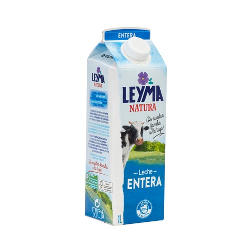 LEYMA Leche de vaca entera y de origen 100% gallego Natura 1 l.