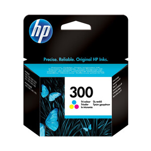 Cartucho de tinta original HP 300 CC643EE, tricolor.