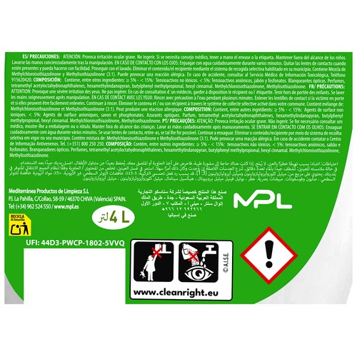 EKOSAN Detergente líquido para lavadora con aloe vera 61 DS