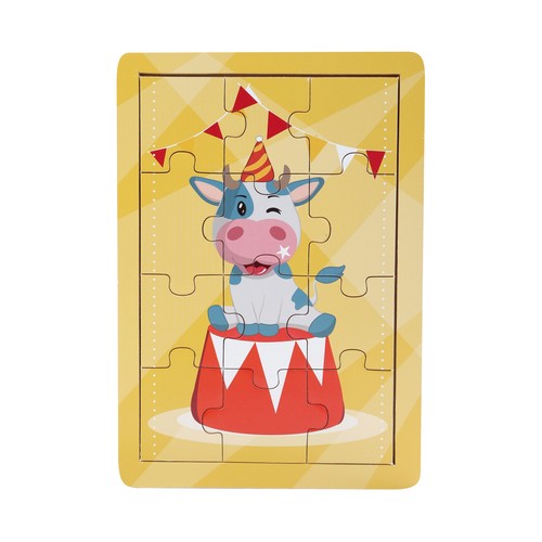 Puzzle infantil animales con 12 piezas de madera ONE TWO FUN ALCAMPO.