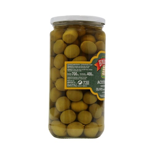HIMAFESA Aceitunas verdes sabor anchoa frasco de 400 g.