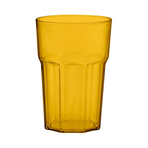 Vaso resistente reutilizable 44cl, color amarillo. ACTUEL
