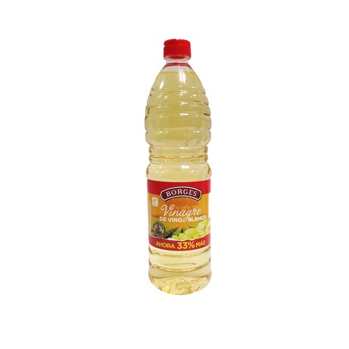 BORGES Vinagre de vino blanco botella de 1 l.