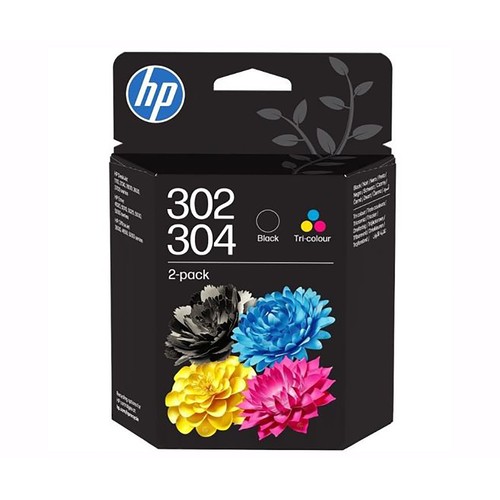 Cartucho de tinta original HP 302/304, combo tricolor / negro